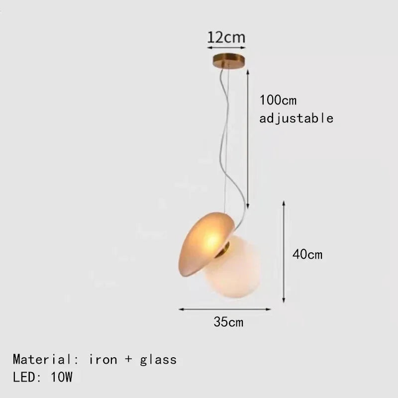 lustre en verre d'art nordique pour décoration intérieure et éclairage