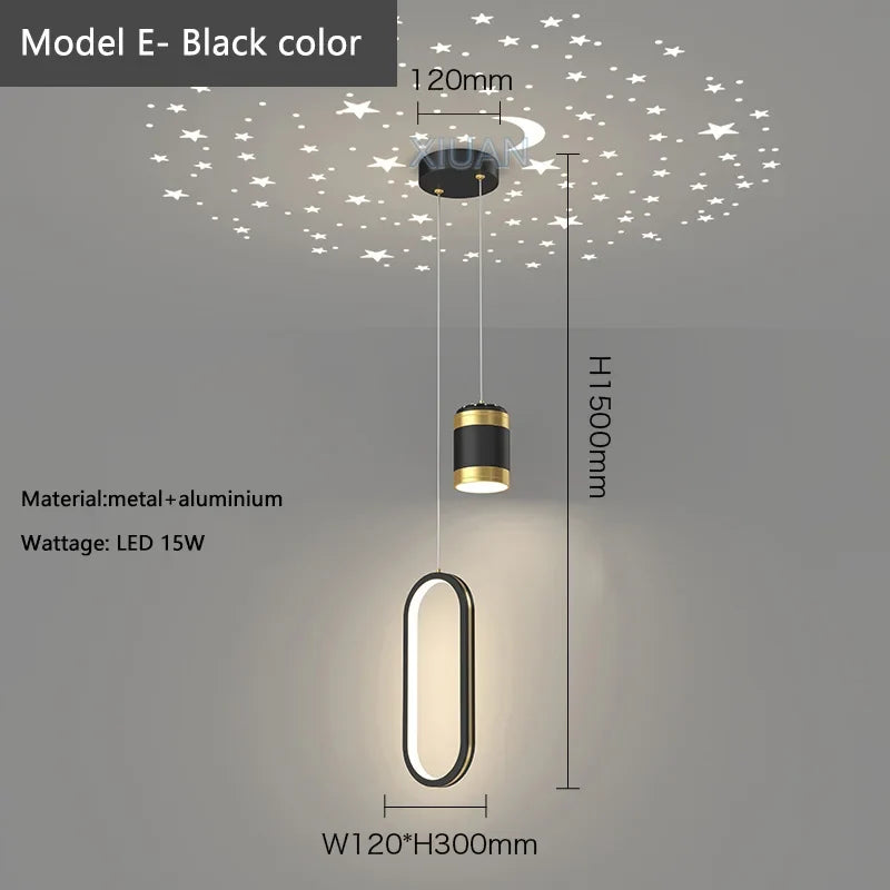 suspension modernes pour éclairage intérieur barre