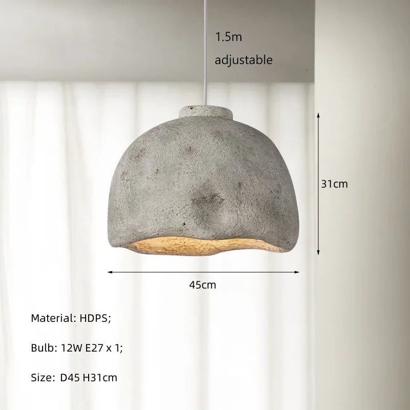 Nordique wabi-sabi vent suspension LED lumières lustre Restaurant Bar Loft salle à manger décor à la maison chambre chevet suspension luminaire