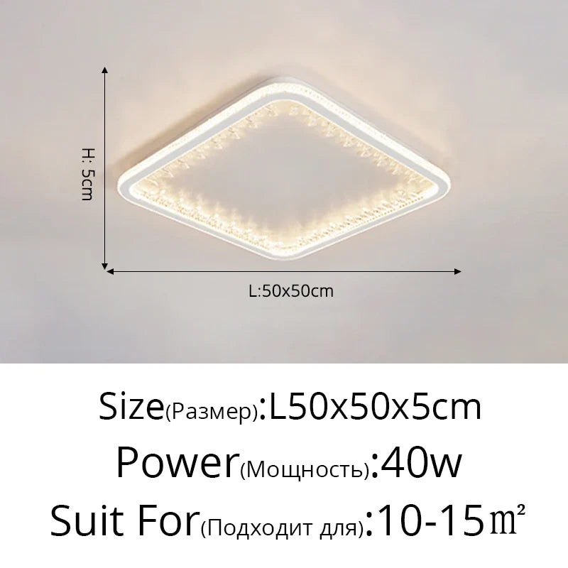 plafonnier moderne à leds avec télécommande design créatif intérieur