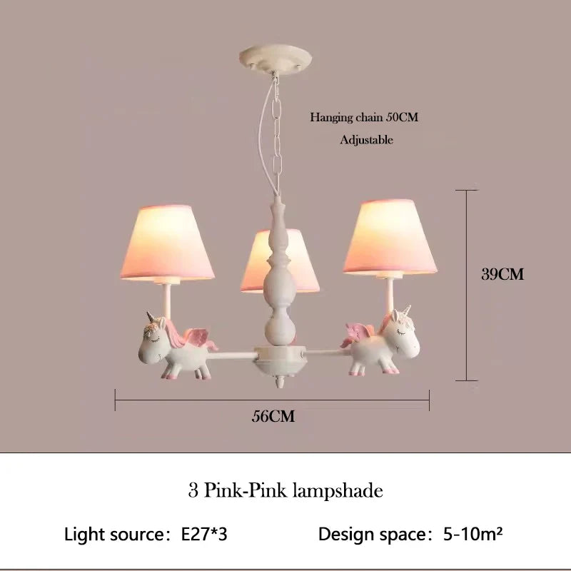 lustre enfant LED rotatif style nordique romantique et chaleureux
