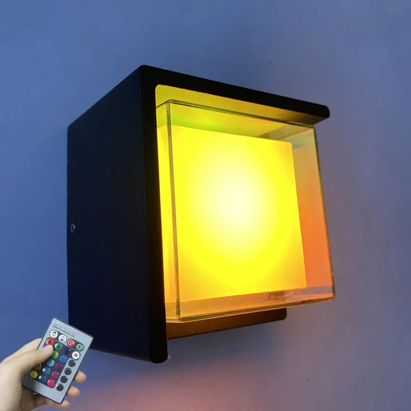 applique murale led extérieure intelligente double abat-jour en acrylique