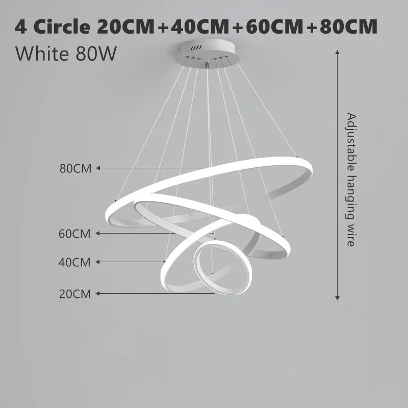 lustre moderne design cercle suspendu pour intérieur élégant