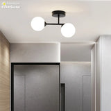 Led plafonnier décor intérieur chambre salon couloir boule nordique