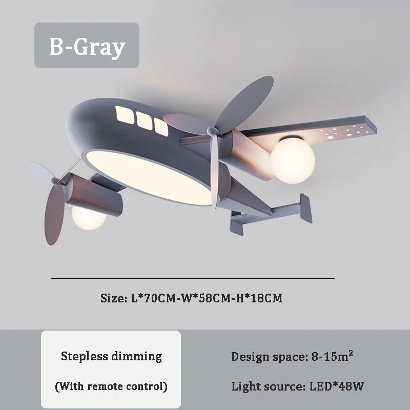 plafonnier avion nordique pour chambre enfant décoration lumineuse