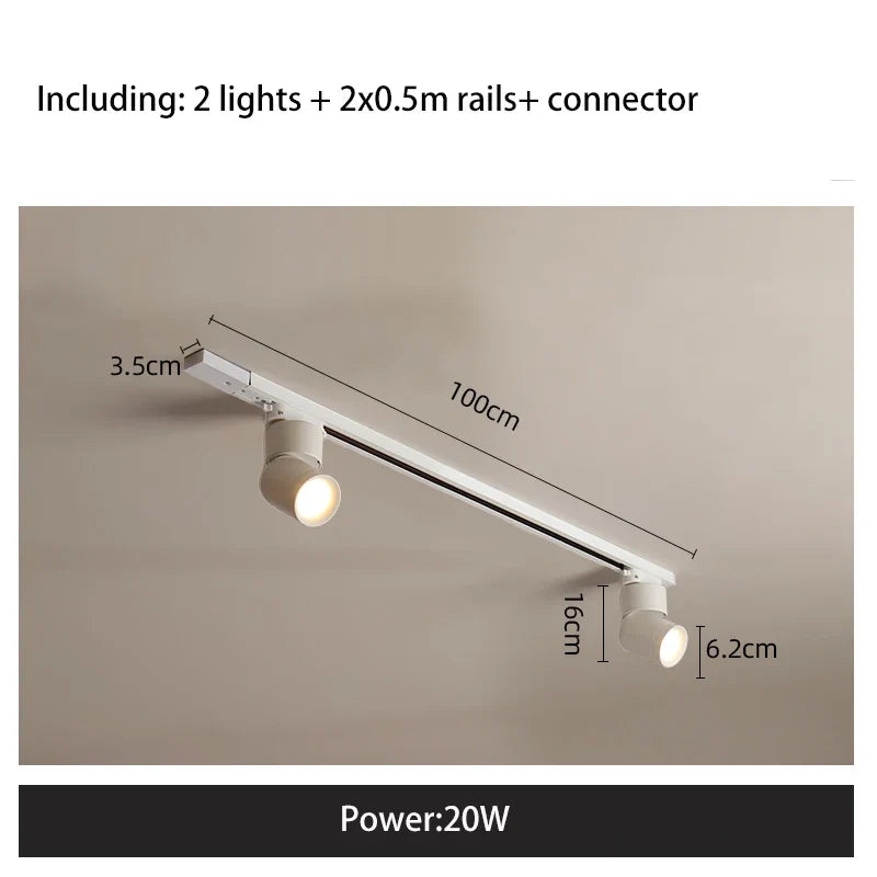 led éclairage sur rail pour magasin foco projecteur