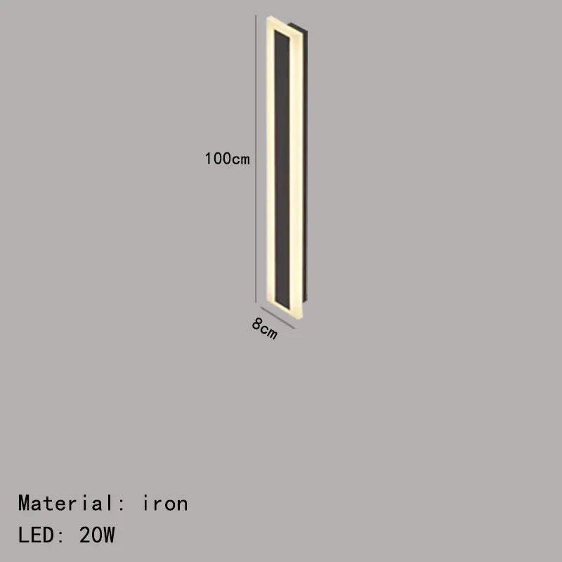 applique murale led minimaliste en aluminium pour éclairage