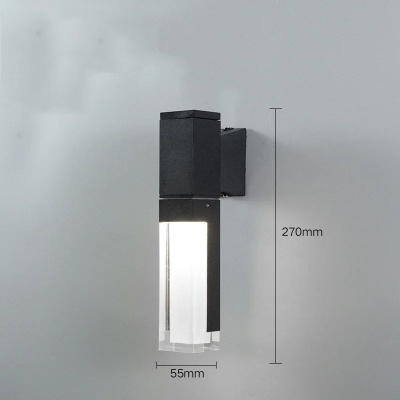 Outdoor Double-Headed Wall Lights, Upper and Lower Lighting Spotlights,Simple and Modern LED Household Aisle Corridor Lights