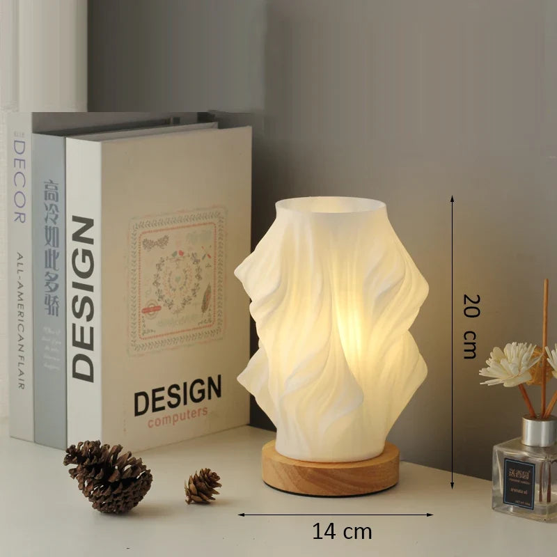 Lampe à poser Abat-jour imprimé en 3D de Style crème française