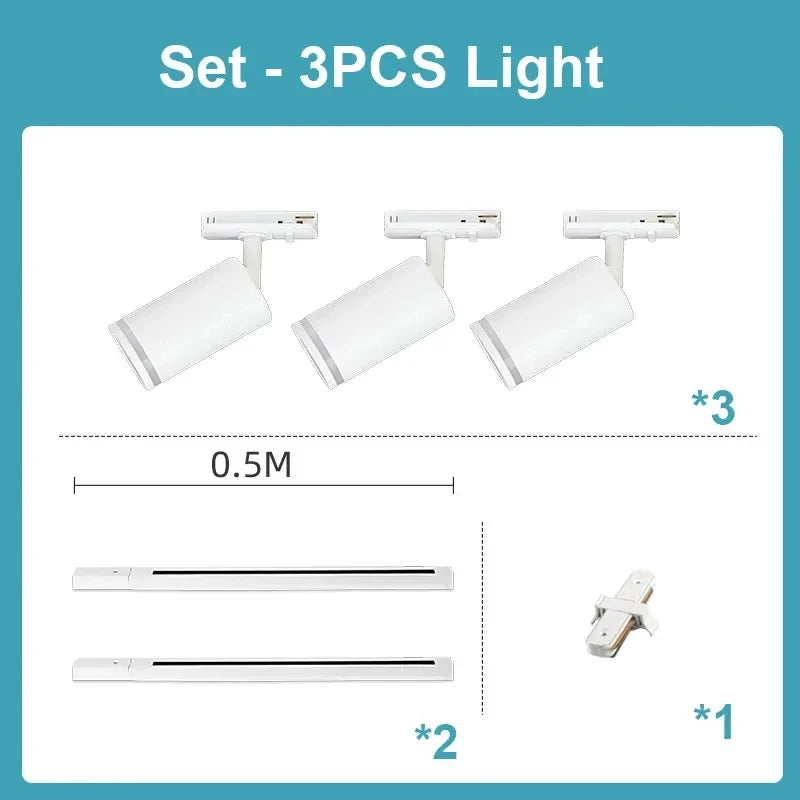 spot led sur rail pour magasin et décoration intérieure