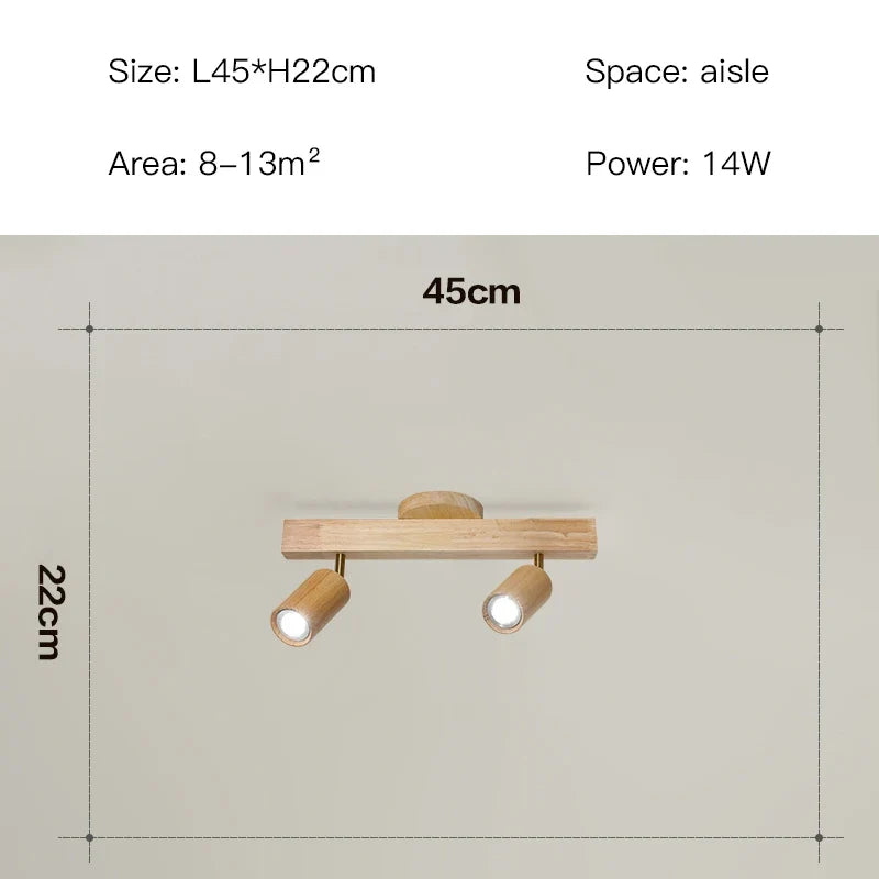 plafonnier led moderne en bois pour intérieur élégant