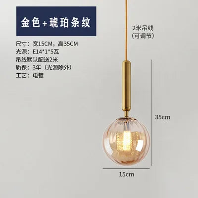 suspension moderne en verre pour décoration intérieure élégante