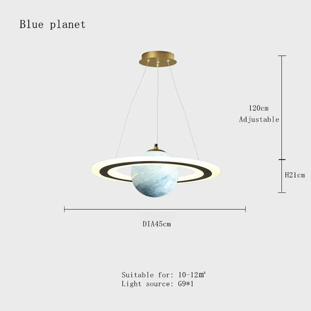 suspension planet earth pour chambre d'enfant astronaute étoile décorative