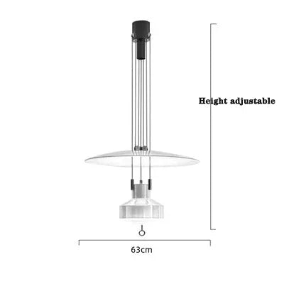 Height Adjustable Suspension Italian Designer Pendant Lamp Hanging Light For Kitchen Restaurant Living Dining Room