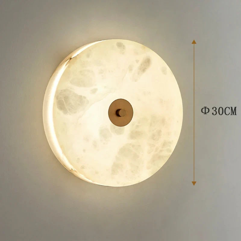 applique ronde en marbre rétro-éclairage pour hôtel
