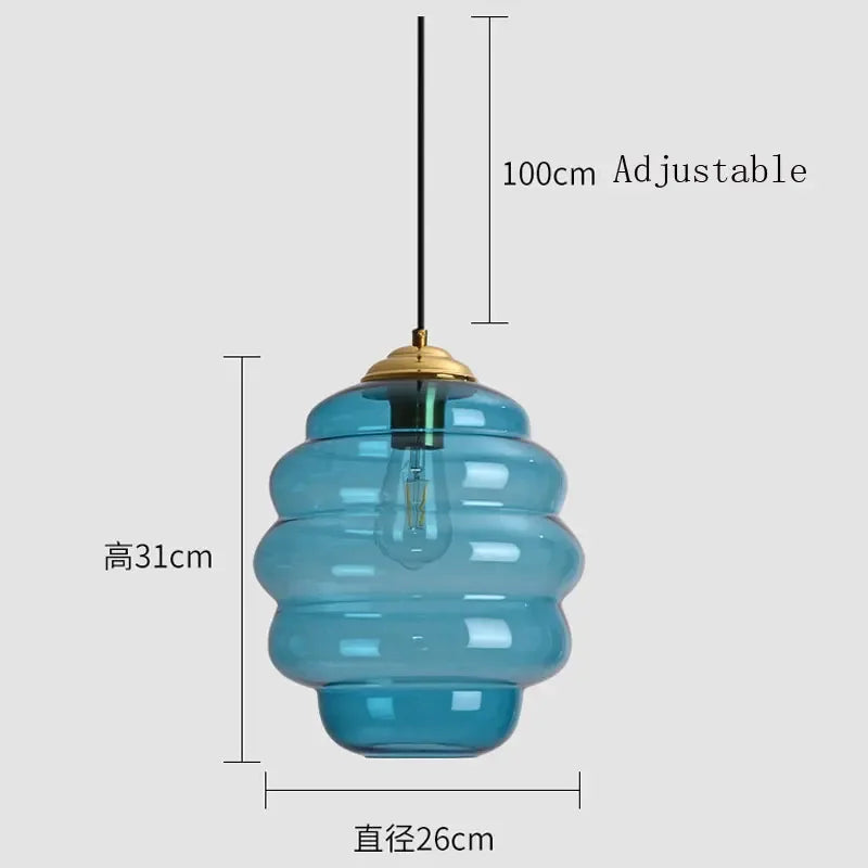 lustre moderne en verre pour cuisine et restaurant