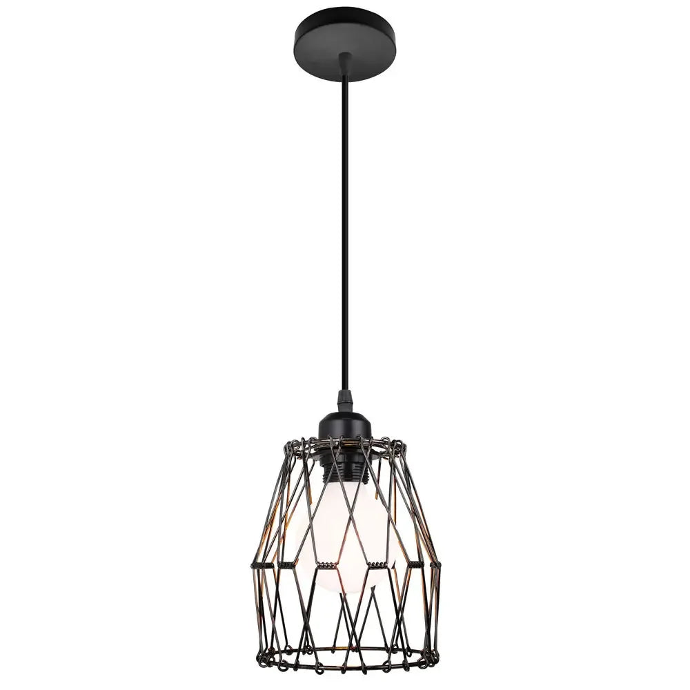 suspension vintage en métal abat-jour cage pour éclairage intérieur