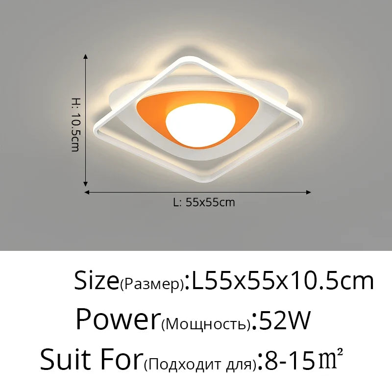 lustre led moderne nordique simple pour éclairage chaud