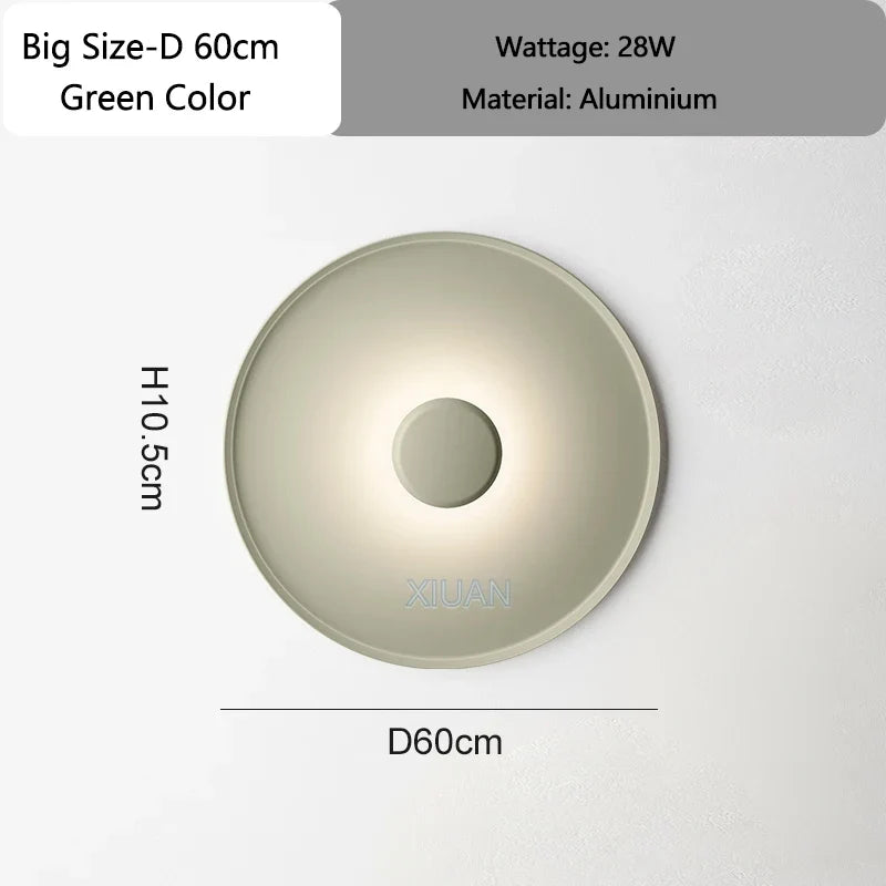 Designer Lamp Modern Round Ceiling Lamps Bedroom Ceiling Light White Red Green Living Room Atmosphere Wall Lights AC 220V 40cm