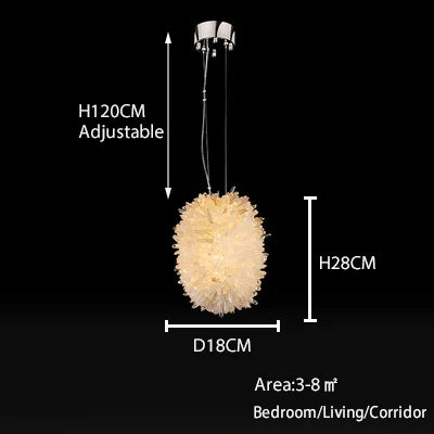 lustre moderne en cristal naturel pour décoration intérieure élégante