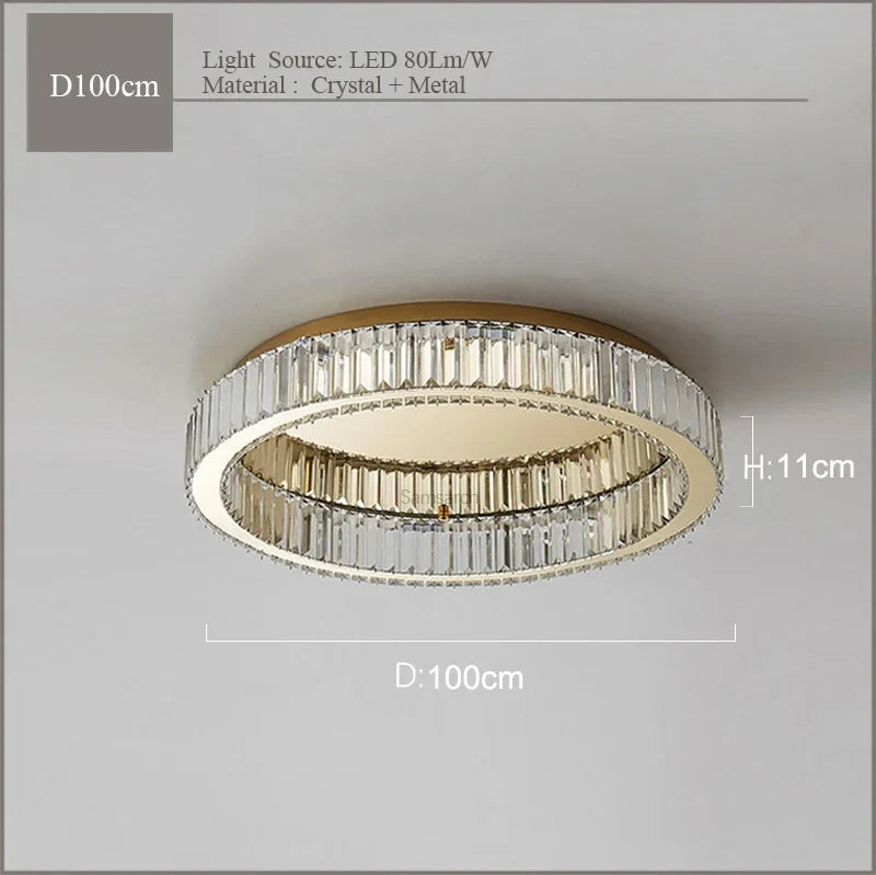 plafonnier en cristal luxueux pour décoration intérieure moderne