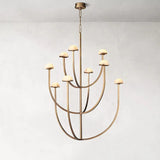 lustre en marbre naturel espagnol style rétro en cuivre et led