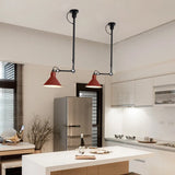 lustre rétro style américain avec abat-jour réglable en longueur