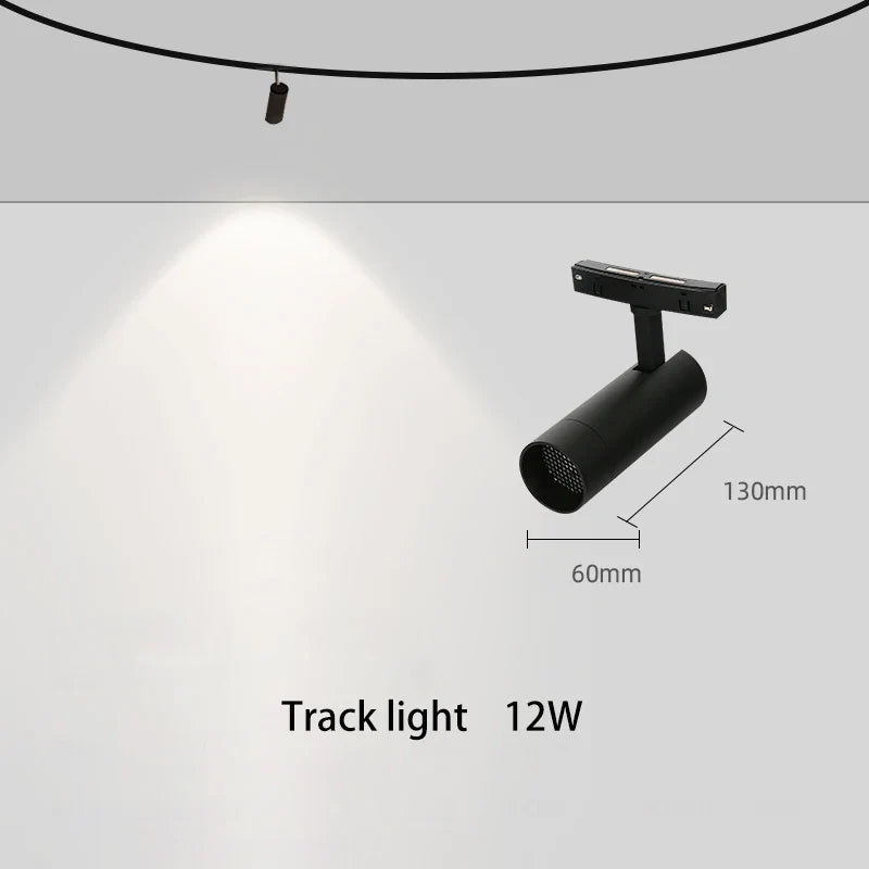 led magnétique éclairage sur rail projecteur suspendu