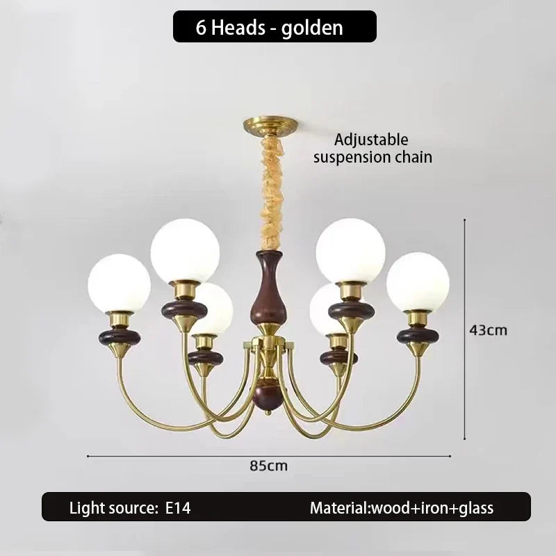 lustre médiéval en verre pour décoration intérieure élégante