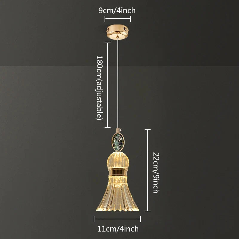 Plafond LED en cristal nordique lustre salon chambre chevet suspension lumières décor à la maison éclairage lampe suspendue pour plafond