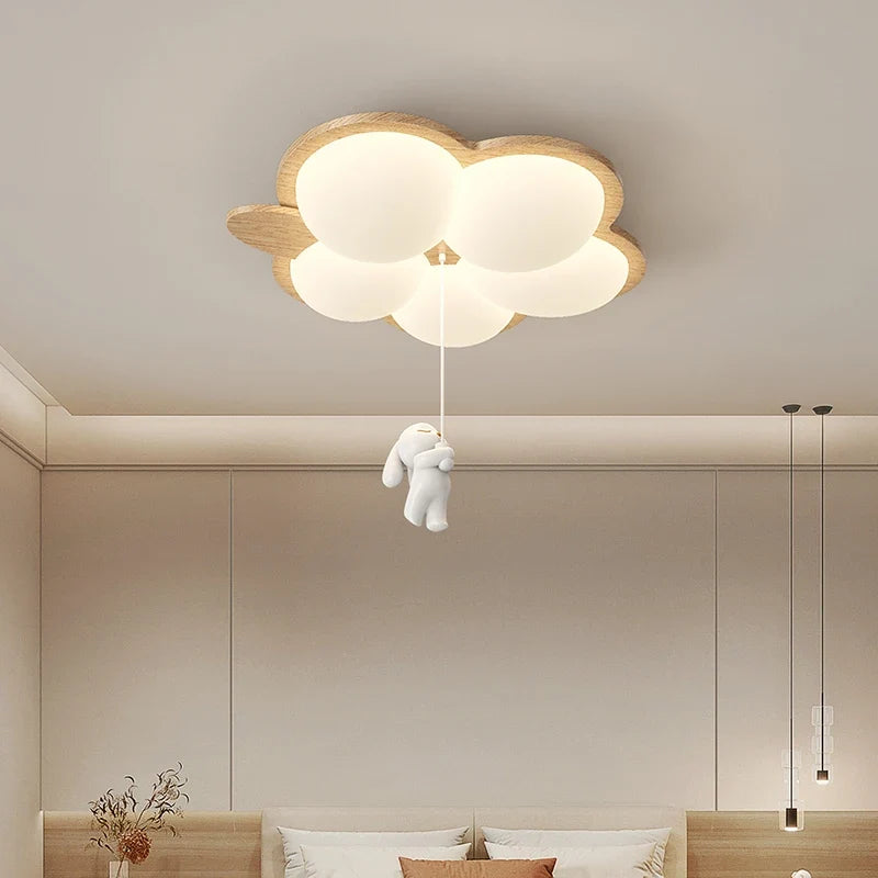 plafonnier style rétro wabi-sabi lapin créatif éclairage intérieur chaleureux