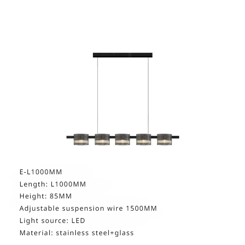 lustre moderne en verre minimaliste pour éclairage design