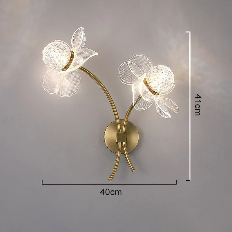 Modern Led personalized decoration lotus leaf garden wall lamp, bedside bedroom, living room, staircase, corridor, kitchen backg