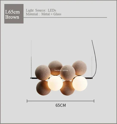 suspension en flanelle style nordique créatif pour espaces modernes