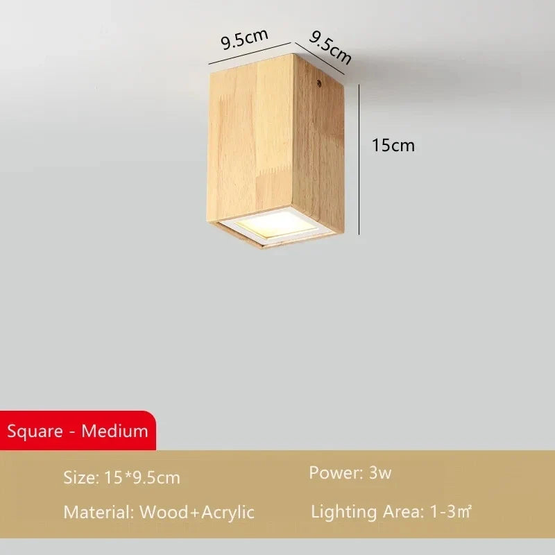 Lampe plafonnier moderne bois surface
