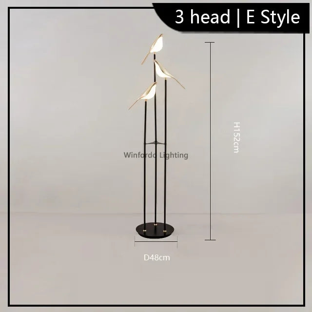 lustre led 	 art oiseau loft originalité décoration