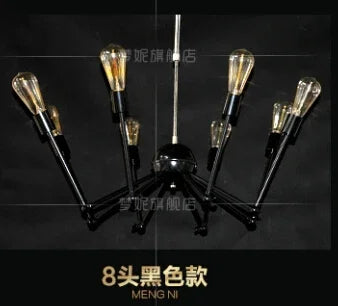 suspension rétro extensible araignée réglable en fer design industriel