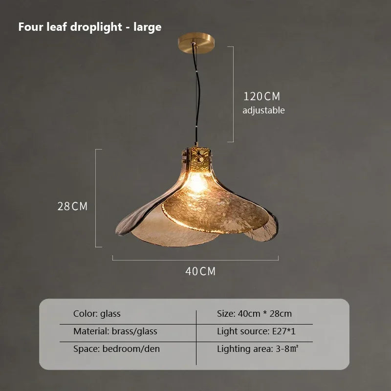 suspension en verre led au design créatif et luxueux