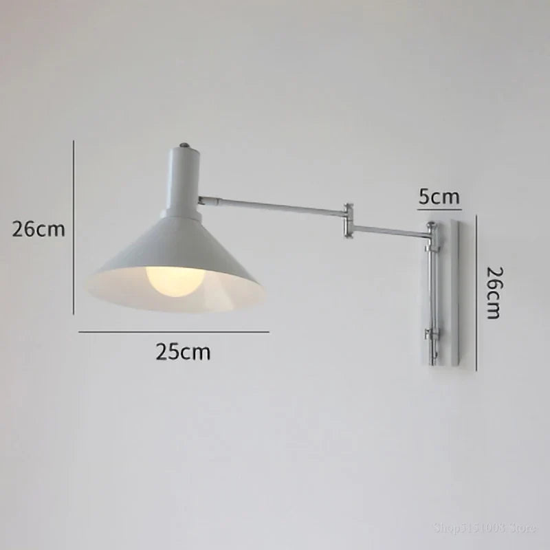 applique murale extensible pliable pour lecture avec prise