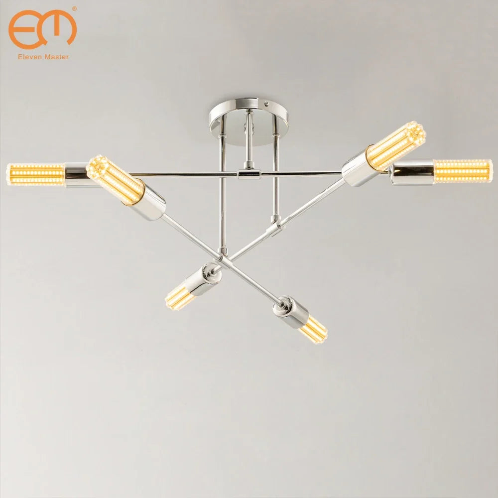 lustre moderne spoutnik semi encastré galvanoplastie style nordique