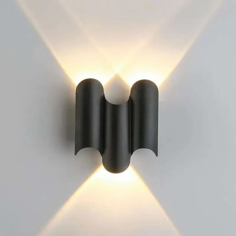 Applique murale LED lumière extérieure étanche IP65 porche jardin applique et intérieur chambre chevet décoration éclairage lampe en aluminium doré
