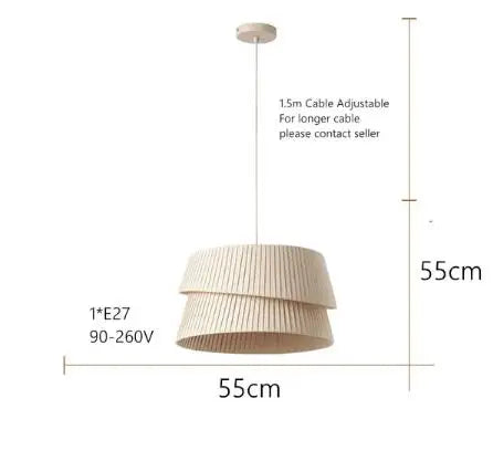 lustre minimaliste en tissu fait main style wabi sabi
