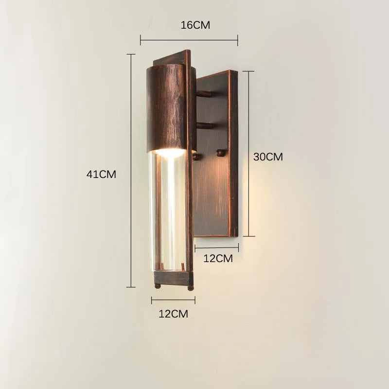 Éclairage mural LED extérieur étanche rétro Vintage Bronze E27 ampoule pour jardin porche applique réverbère 96V220V applique Luminaire