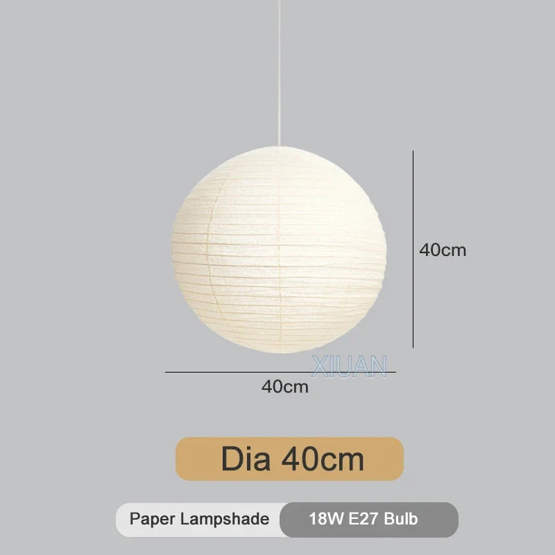lustre vintage en papier led pour éclairage intérieur
