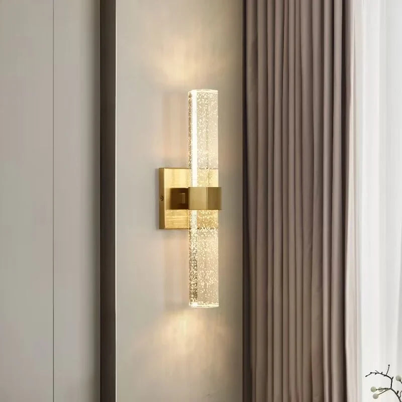 Luxury Bubble Crystal Wall Lamps Up And Dwon Modern Bedside Wall Light for Living Room Aisle Hotel Entarnce Lighting AC110V 220V