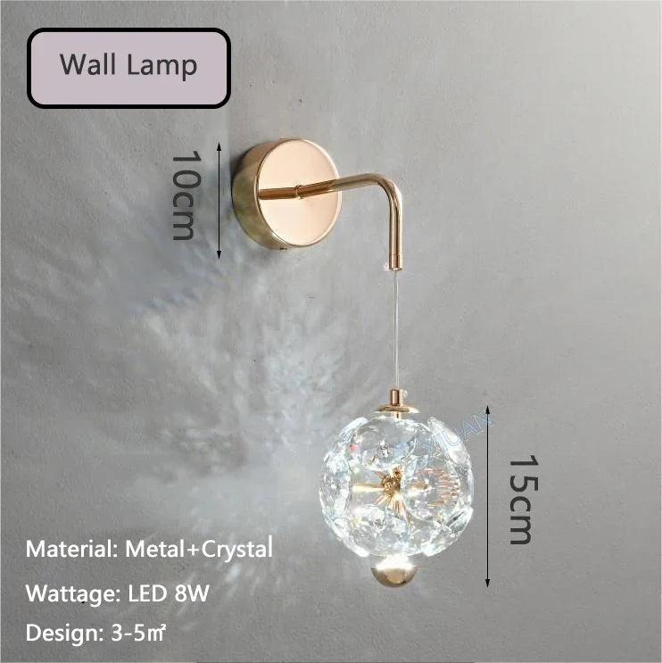 suspension cristal pissenlit avec télécommande et gradation