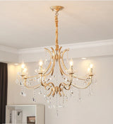 lustre en cristal moderne avec éclairage LED élégant