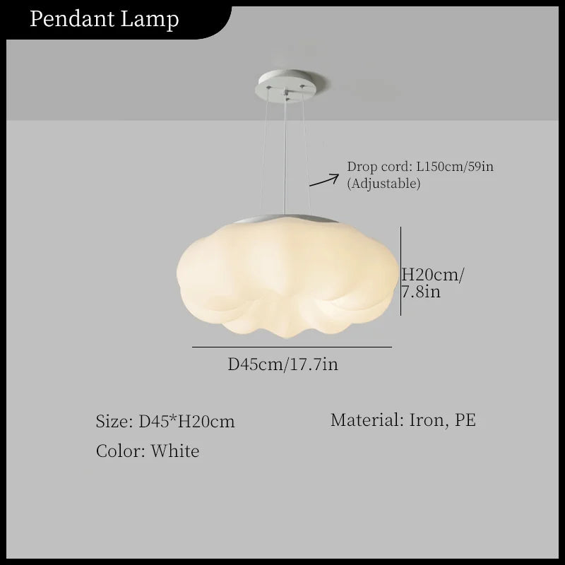 lustre moderne en forme de nuage pour décoration intérieure