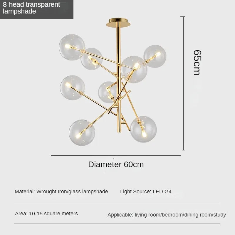 lustre nordique créatif pour salon bureau et étude