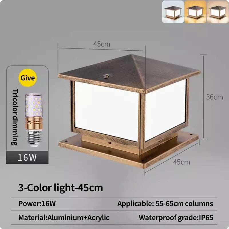 Lampe pilier LED étanche E27